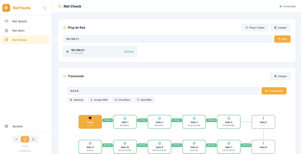 Screenshot de NETCHECK